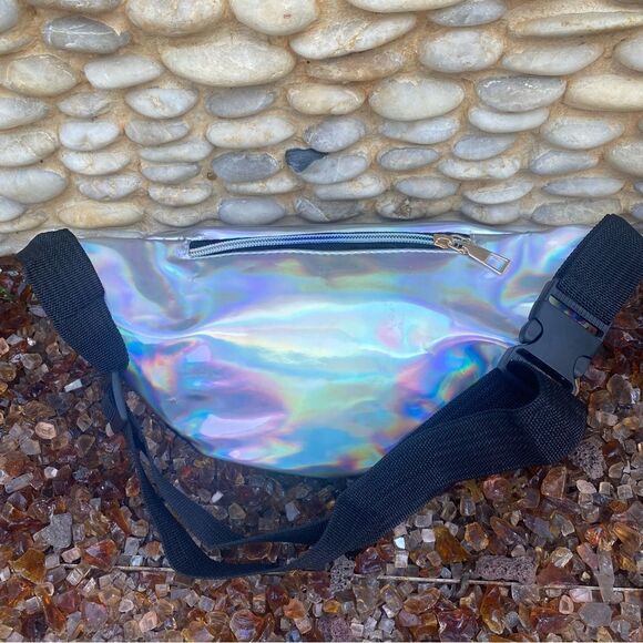 Upcycled Prada Black/Iridescent Fanny Pack/Bum Bag. EUC! - Picture 3 of 6